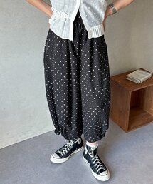 裾フリルドットパンツ