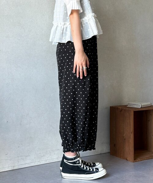 CPCM(シーピーシーエム)の「裾フリルドットパンツ(その他パンツ・レディース・グレー/ブラック/ホワイト・FREE)」の7枚目の写真