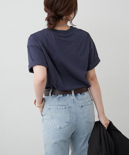 Remind me and forever(リマインドミーアンドフォーエバー)の「【接触冷感機能付き!】アソートロゴTシャツ(Tシャツ/カットソー・レディース・チャコールグレー/ホワイト/ネイビー/オフホワイト/ブラウン/ピンク・FREE)」の22枚目の写真