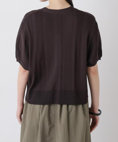 NANO universe(ナノユニバース)の「SUMMER VEIL KNIT ジップカーディガン(カーディガン/ボレロ・レディース・ホワイト/ダークブラウン/ライトピンク・FREE)」の18枚目の写真