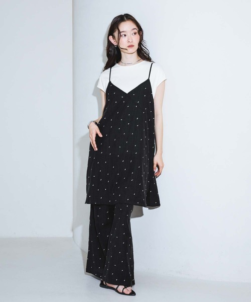 LAKOLE(ラコレ)の「<接触冷感>ドット刺繍ミニキャミワンピース / 849469(ワンピース・レディース・ブルー/アイボリー/ブラック・FREE)」の21枚目の写真