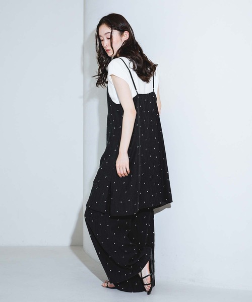 LAKOLE(ラコレ)の「<接触冷感>ドット刺繍ミニキャミワンピース / 849469(ワンピース・レディース・ブルー/アイボリー/ブラック・FREE)」の22枚目の写真