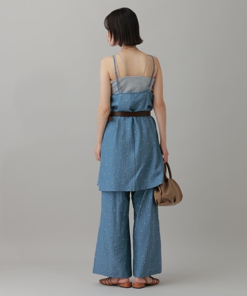 LAKOLE(ラコレ)の「<接触冷感>ドット刺繍ミニキャミワンピース / 849469(ワンピース・レディース・ブルー/アイボリー/ブラック・FREE)」の7枚目の写真
