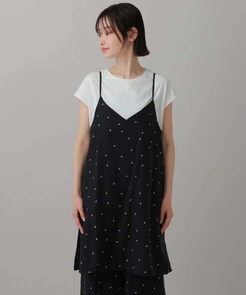 LAKOLE(ラコレ)の「<接触冷感>ドット刺繍ミニキャミワンピース / 849469(ワンピース・レディース・ブルー/アイボリー/ブラック・FREE)」の10枚目の写真
