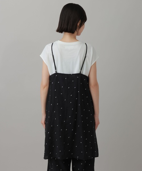 LAKOLE(ラコレ)の「<接触冷感>ドット刺繍ミニキャミワンピース / 849469(ワンピース・レディース・ブルー/アイボリー/ブラック・FREE)」の12枚目の写真