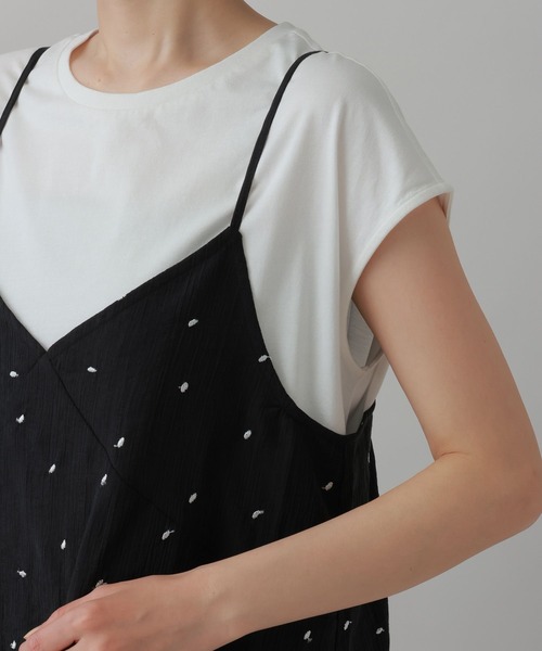 LAKOLE(ラコレ)の「<接触冷感>ドット刺繍ミニキャミワンピース / 849469(ワンピース・レディース・ブルー/アイボリー/ブラック・FREE)」の14枚目の写真