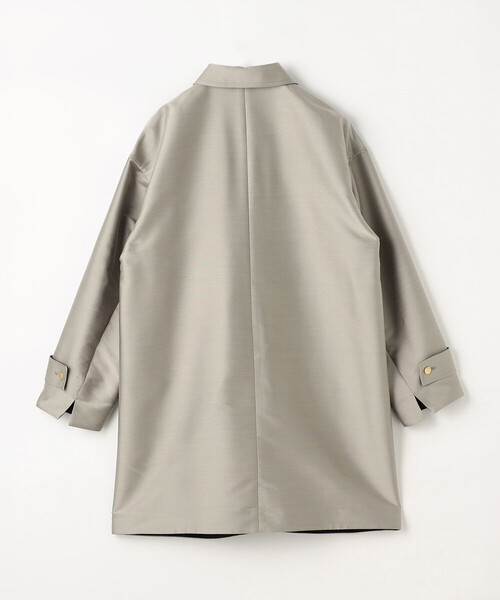 K.T KIYOKO TAKASE(キヨコタカセ)の「〔 Sサイズ 〕 シルクチェック コンバーチブルステンカラーコート(ステンカラーコート・レディース・グレイッシュベージュ・5号)」の12枚目の写真
