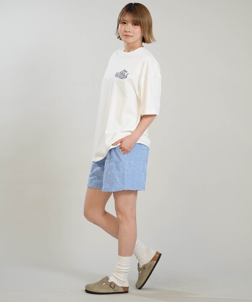 Hula Lani(フララニ)の「HULALANI/フララニ レディース ショーツ パイル生地 ハイビスカス柄 263HU2SP054(その他パンツ・レディース・アイボリー/ブルー/ピンク・FREE)」の5枚目の写真