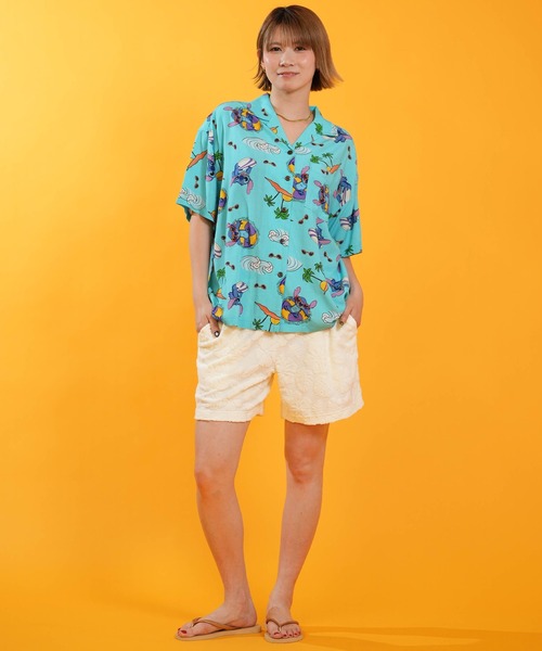 Hula Lani(フララニ)の「HULALANI/フララニ レディース ショーツ パイル生地 ハイビスカス柄 263HU2SP054(その他パンツ・レディース・アイボリー/ブルー/ピンク・FREE)」の20枚目の写真