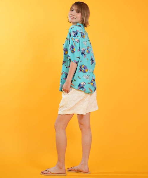 Hula Lani(フララニ)の「HULALANI/フララニ レディース ショーツ パイル生地 ハイビスカス柄 263HU2SP054(その他パンツ・レディース・アイボリー/ブルー/ピンク・FREE)」の22枚目の写真