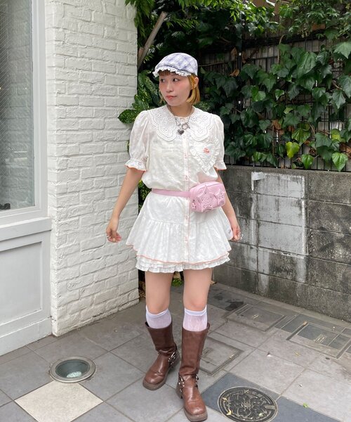 HELLO.SANFRANCISCO（ハローサンフランシスコ）の「【HELLO.SANFRANCISCO/ハローサンフランシスコ】スタースタッズウエストポーチ（ボディバッグ/ウエストポーチ・レディース・ピンク/グリーン・ONE SIZE）」の11枚目の写真