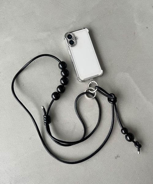 LOWRYS FARM(ローリーズファーム)の「【サイズ調節可能】ボール付きモバイルストラップ 1044970/GOODS(スマホグッズ・レディース・ホワイト/ブラック/ブラウン・FREE)」の1枚目の写真