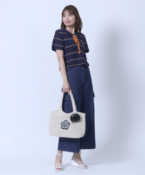 MARY QUANT(マリークワント)の「クロッシェラフィアライク トート(トートバッグ・レディース・ライトグリーン/ピンク/アイボリー・FREE)」の17枚目の写真