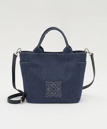 russet | 【刺繍モノグラム】デニム2WAYトートバッグ(トートバッグ)