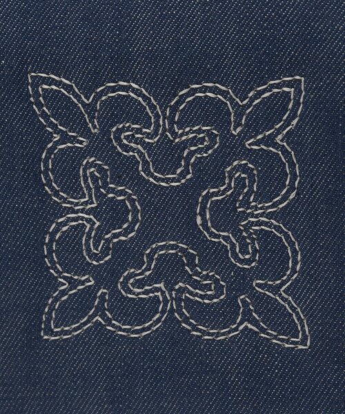 russet（ラシット）の「【刺繍モノグラム】デニム2WAYトートバッグ（トートバッグ・レディース・インディゴブルー/ブラック・FREE）」の16枚目の写真