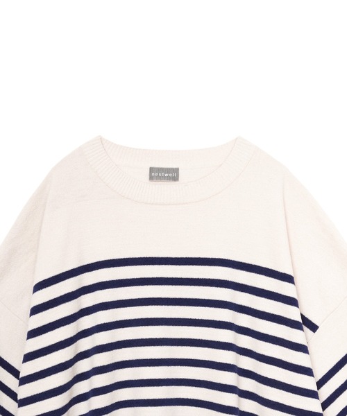 nestwell(ネストウェル)の「PEAR BD / ボーダートップス MENS(カーディガン/ボレロ・メンズ・ブラック/アイボリー・L/M)」の9枚目の写真