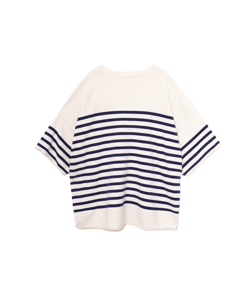 nestwell(ネストウェル)の「PEAR BD / ボーダートップス MENS(カーディガン/ボレロ・メンズ・ブラック/アイボリー・L/M)」の8枚目の写真