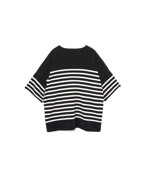 nestwell(ネストウェル)の「PEAR BD / ボーダートップス MENS(カーディガン/ボレロ・メンズ・ブラック/アイボリー・L/M)」の7枚目の写真