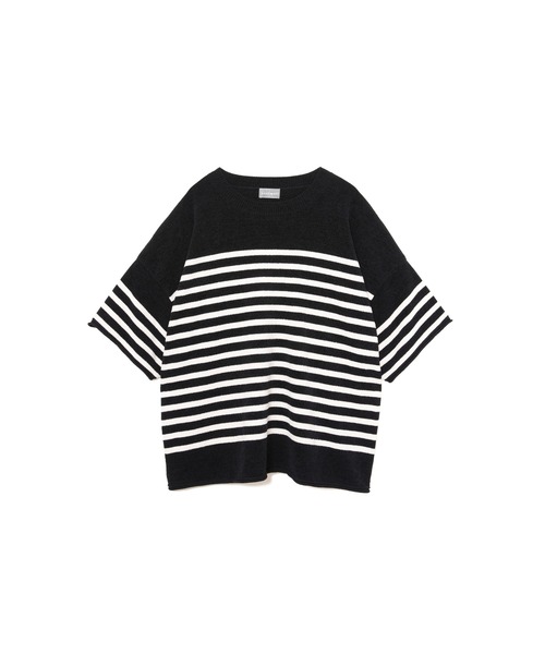 nestwell(ネストウェル)の「PEAR BD / ボーダートップス MENS(カーディガン/ボレロ・メンズ・ブラック/アイボリー・L/M)」の6枚目の写真