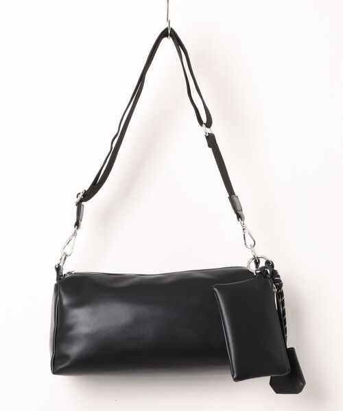 cache cache(カシュ カシュ)の「カシュカシュ cachecache / ポーチチャーム付横長ショルダー(ショルダーバッグ・レディース・ベージュ系その他/ブラック/レオパード・FREE)」の2枚目の写真