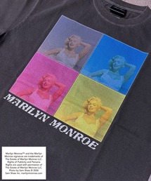 BY THE BAY（バイザベイ）の「【MARILYN MONROE/マリリン・モンロー】フォトTシャツ ピグメント染め ヴィンテージ ユニセックス 4分割ポップアートTシャツ（Tシャツ/カットソー）」
