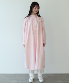 新色ブルー登場】花柄ドッキングロングワンピース（ワンピース