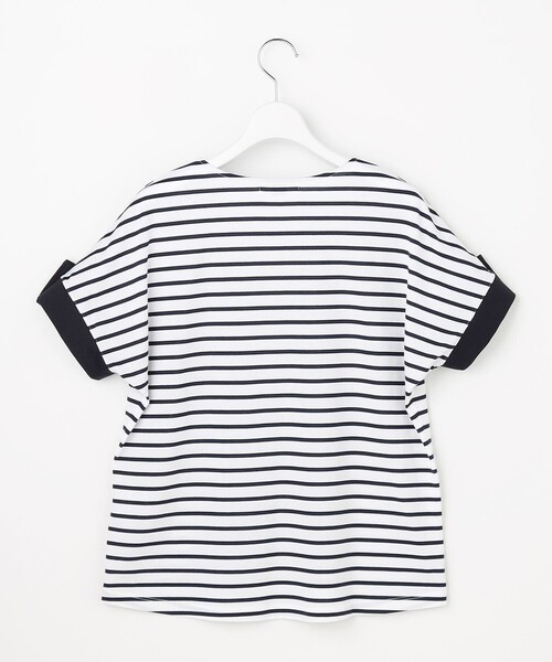 J.PRESS(ジェイプレス)の「【一枚で着映え】バイカラーボーダー クルーネック カットソー(Tシャツ/カットソー・レディース・ブルー系1/黄土色系2/ネイビー系1/カーキ系1・LARGE/MEDIUM)」の19枚目の写真