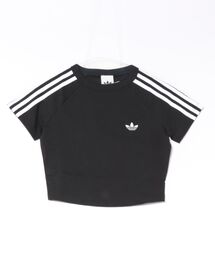 【adidas/アディダス】スリーストライプスショート丈 ピタTシャツ/アディカラー SST 半袖 ベビーTシャツ