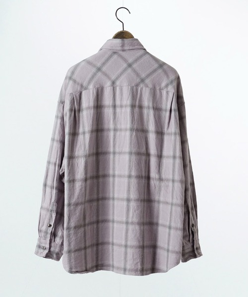EGO TRIPPING（エゴトリッピング）の「ms6586-HAZE FLANNEL SHIRTS フランネルシャツ(616750)（シャツ/ブラウス・メンズ・チャコール/サックスブルー/ピンク・46/48）」の16枚目の写真