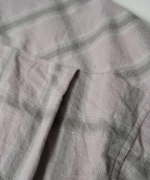 EGO TRIPPING（エゴトリッピング）の「ms6586-HAZE FLANNEL SHIRTS フランネルシャツ(616750)（シャツ/ブラウス・メンズ・チャコール/サックスブルー/ピンク・46/48）」の9枚目の写真