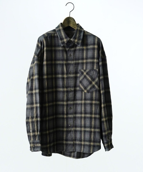 EGO TRIPPING（エゴトリッピング）の「ms6586-HAZE FLANNEL SHIRTS フランネルシャツ(616750)（シャツ/ブラウス・メンズ・チャコール/サックスブルー/ピンク・46/48）」の11枚目の写真