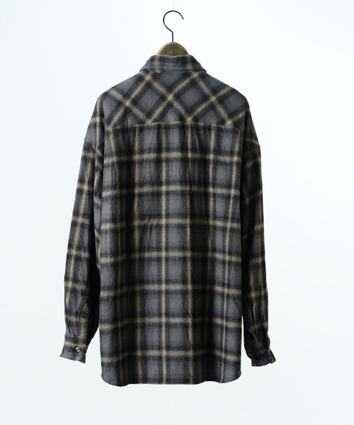 EGO TRIPPING（エゴトリッピング）の「ms6586-HAZE FLANNEL SHIRTS フランネルシャツ(616750)（シャツ/ブラウス・メンズ・チャコール/サックスブルー/ピンク・46/48）」の12枚目の写真