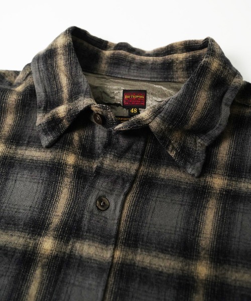 EGO TRIPPING（エゴトリッピング）の「ms6586-HAZE FLANNEL SHIRTS フランネルシャツ(616750)（シャツ/ブラウス・メンズ・チャコール/サックスブルー/ピンク・46/48）」の13枚目の写真