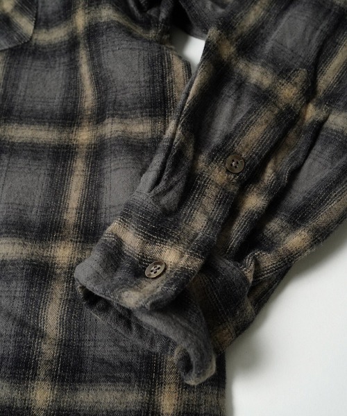 EGO TRIPPING（エゴトリッピング）の「ms6586-HAZE FLANNEL SHIRTS フランネルシャツ(616750)（シャツ/ブラウス・メンズ・チャコール/サックスブルー/ピンク・46/48）」の5枚目の写真
