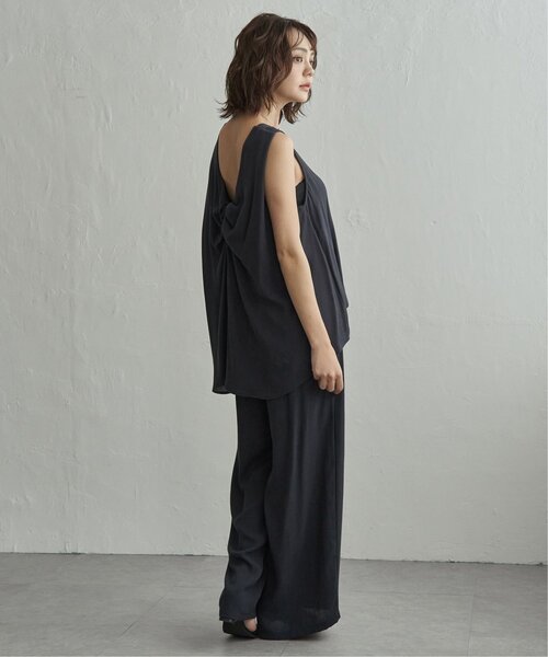 notch.(ノッチ)の「【セットアップ対応】麻混イージーパンツ(スラックス・レディース・ベージュ/ネイビー・M)」の16枚目の写真