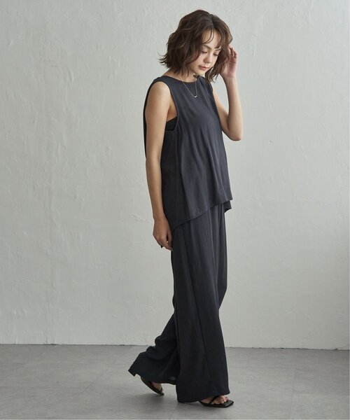 notch.(ノッチ)の「【セットアップ対応】麻混イージーパンツ(スラックス・レディース・ベージュ/ネイビー・M)」の17枚目の写真