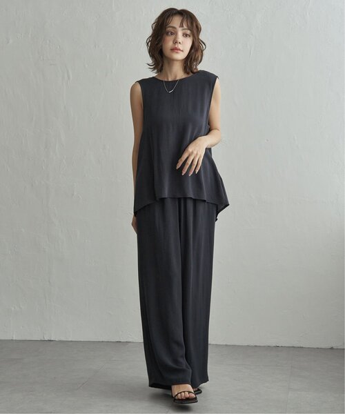 notch.(ノッチ)の「【セットアップ対応】麻混イージーパンツ(スラックス・レディース・ベージュ/ネイビー・M)」の19枚目の写真