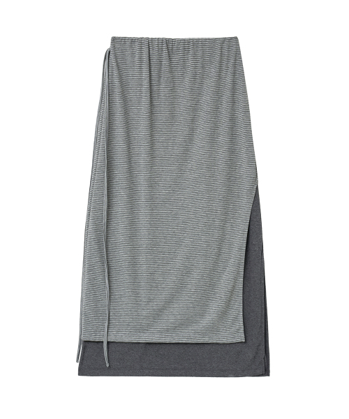 RENSE(レンセ)の「Striped Layered Long Skirt Gray(スカート・レディース・その他・OS)」の4枚目の写真
