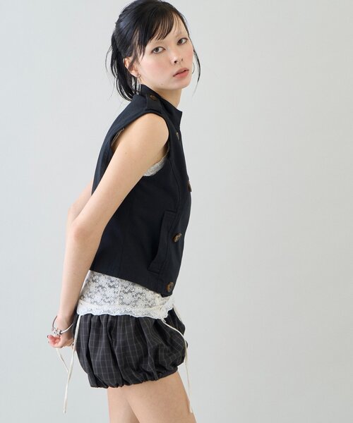WHO'S WHO gallery(フーズフーギャラリー)の「Wボタントレンチジレ(その他アウター・レディース・グレー/ブラック/オフホワイト・FREE)」の4枚目の写真