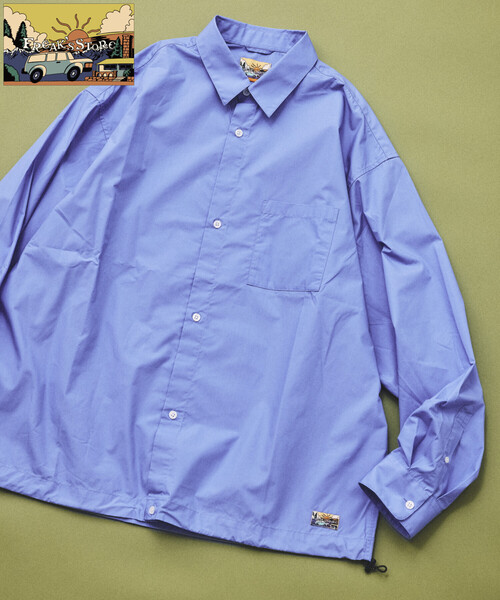 FREAK'S STORE(フリークスストア)の「FREAK'S STORE for BEACH & FES タイプライター スピンドル レギュラーカラーシャツ(シャツ/ブラウス・メンズ・ベージュ/イエロー/ブラウン/サックスブルー/ブルー/その他9・LARGE/MEDIUM/SMALL)」の7枚目の写真