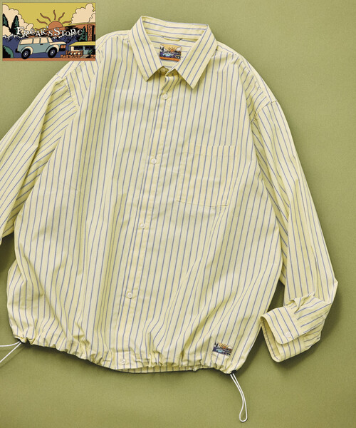 FREAK'S STORE(フリークスストア)の「FREAK'S STORE for BEACH & FES タイプライター スピンドル レギュラーカラーシャツ(シャツ/ブラウス・メンズ・ベージュ/イエロー/ブラウン/サックスブルー/ブルー/その他9・LARGE/MEDIUM/SMALL)」の9枚目の写真