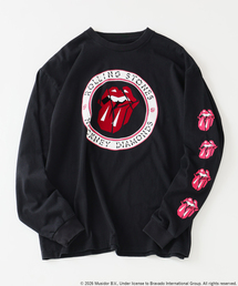 GRANCY】LinestoneDesign Graphic Damage LongTee / ラインストーン