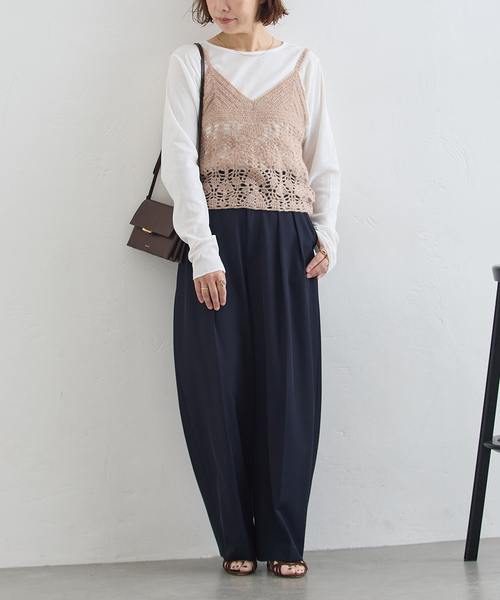 journal standard L'essage(ジャーナルスタンダードレサージュ)の「ドライリブロングスリーブプルオーバー(Tシャツ/カットソー・レディース・ブラック/ホワイト・FREE)」の6枚目の写真