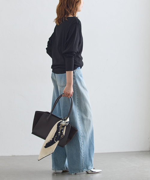 journal standard L'essage(ジャーナルスタンダードレサージュ)の「ドライリブロングスリーブプルオーバー(Tシャツ/カットソー・レディース・ブラック/ホワイト・FREE)」の11枚目の写真