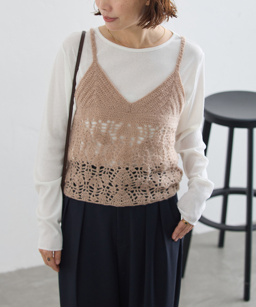 journal standard L'essage(ジャーナルスタンダードレサージュ)の「ドライリブロングスリーブプルオーバー(Tシャツ/カットソー・レディース・ブラック/ホワイト・FREE)」の12枚目の写真
