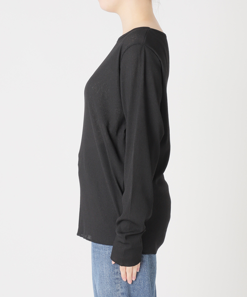 journal standard L'essage(ジャーナルスタンダードレサージュ)の「ドライリブロングスリーブプルオーバー(Tシャツ/カットソー・レディース・ブラック/ホワイト・FREE)」の3枚目の写真