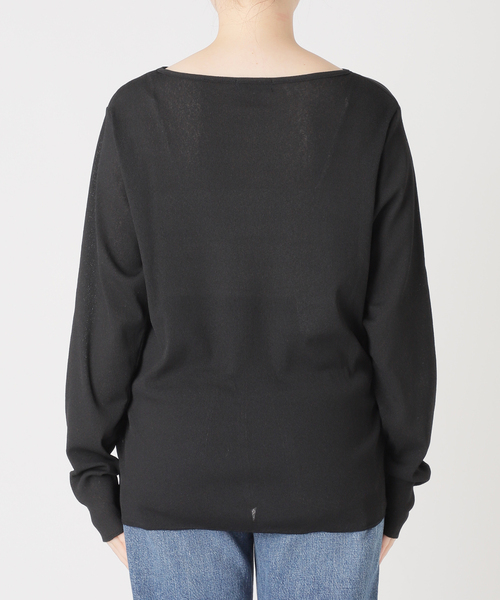 journal standard L'essage(ジャーナルスタンダードレサージュ)の「ドライリブロングスリーブプルオーバー(Tシャツ/カットソー・レディース・ブラック/ホワイト・FREE)」の4枚目の写真
