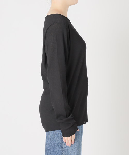 journal standard L'essage(ジャーナルスタンダードレサージュ)の「ドライリブロングスリーブプルオーバー(Tシャツ/カットソー・レディース・ブラック/ホワイト・FREE)」の18枚目の写真