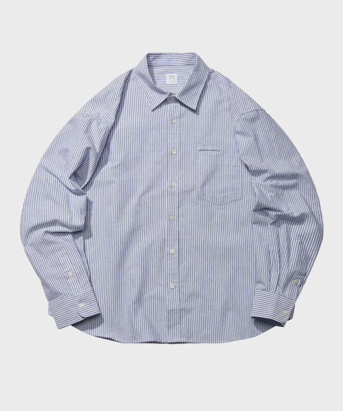 TY(ティワイ)の「オールデイストライプシャツ - クロップ, 2COLOR(シャツ/ブラウス・レディース・ネイビー/グレー・MEDIUM/LARGE/X-LARGE)」の3枚目の写真
