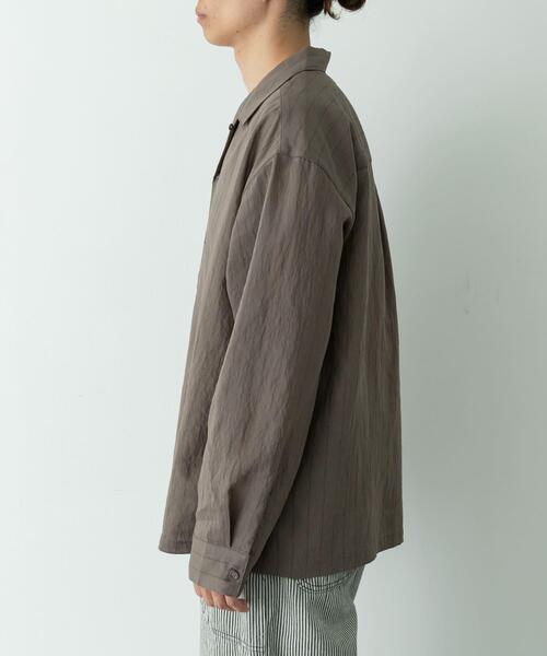 URBAN RESEARCH Sonny Label(アーバンリサーチサニーレーベル)の「レーヨン混ストライプオープンカラーシャツ(シャツ/ブラウス・メンズ・ブルー/グレー/ブラウン系その他・MEDIUM/LARGE)」の14枚目の写真